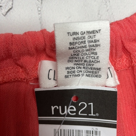 Clover & Scout Handkerchief Halter Top Orange Shirt Size Large - Picture 6 of 9